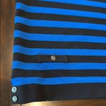 Karl Lagerfeld Vintage Royal Blue & Black Stripe Knit Crewneck Top Size Small Photo 13
