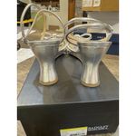 Badgley Mischka Jewel LEXIE Wedge Wedding Party Sandal, Silver Size 9.5 Photo 4