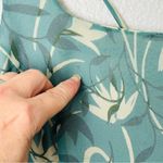 Giorgio Armani Vintage Green/Cream Floral Silk Bias Cut Slip Dress Size 8 Photo 3