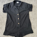 Princess Polly Black denim romper Photo 0