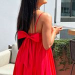 Abercrombie & Fitch NEW Drama Bow-Back Taffeta Gown Red Formal Party Maxi Dress Photo 4