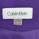 Calvin Klein blazer jacket women's 12P zip front scuba crepe crop purple career Photo 8