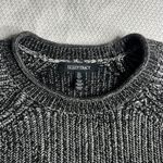 Ellen Tracy  Womens Size Large Black Marl Ribbed Knit Crew Neck Pullover Sweater Photo 1