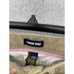 Lands' End  Women's Solid Tan Brown Pants Size 1 Straight Leg Cotton Blend Photo 9
