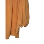 Current Air ‎ Women's Top Wide Neck Chest Smocked Boxy Fit Cantaloupe Medium NWT Photo 1