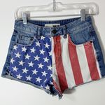 Topshop Moto American Flag Cut Off Shorts Sz 26 Photo 0