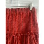 Sundry  3 Womens Large Red Tiered Skirt Boho Photo 2
