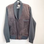 VINTAGE ERIC RHODES Suede Sweater Jacket Gray Size XL Photo 7