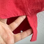 Chico's Crinkle Cotton Button Front Collar Top Modest Mature Red Orange XL Photo 7