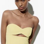 ZARA Bodycon Strapless Mini Lemon Party Coctail Shower Bridal 🍋Dress Photo 7