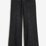 H&M divided 4 26 black wide leg flare mid to low rise jeans Y2K trendy Photo 0