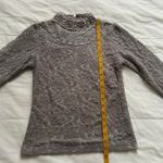 Axes Femme lavender Grey fuzzy lace burnout long sleeve top with pearls Gray Size M Photo 6