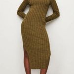 ALLSAINTS Daina Ribbed Cut Out 100% Merino Wool Sweater Midi Dress Large Photo 2