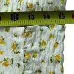 Lulus  Yellow & White Floral Crop Lined Wrap Around Top Women Size XS | 18-10 Photo 5