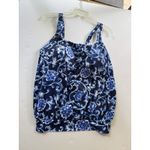 Lands End Women's Blue Floral Tankini Swim Size 12 Soft Cup Blousen Photo 5