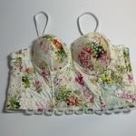 J.NNA Floral Lace Bustier Top Large White Photo 2