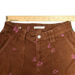 PacSun Womens Heartbreaker Brown Corduroy Cargo Elastic Waist Pants Size Medium Photo 7