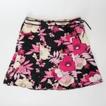 A Byer Vintage Y2K A. Byer Black & Pink Floral Skirt Photo 0