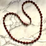 Burnt orange beaded vintage necklace Photo 3
