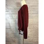 Free People  Women’s Burgundy Long Sleeve Bodysuit Size XL Photo 2