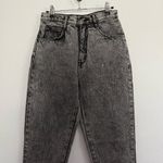 Vintage Anchor Blue High Waisted Mom Jeans Black Acid Wash 26 Photo 1