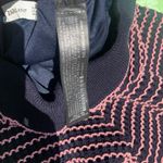 ZARA  Knit Navy & Peach/Orange Crochet Wide Leg Stretchy Pants Size M Photo 2