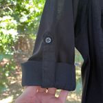 James Perse  Women's Black Contrast Panel Shirt Size 4 (L/XL) Photo 7