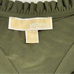 Michael Kors  Olive Green Ruffle Trim Sleeveless Dress Size M Photo 4
