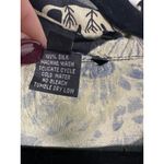 Citron Santa Monica Textured Silk Butterfly Floral Button Blouse Size 3X Black Photo 5