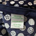 Lilly Pulitzer  Women’s Size 8 Navy Blue White Squirt Print Lenna Poplin Tie Top Photo 5