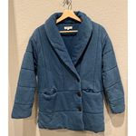 Madewell  Indigo Terry Sweatshirt Puffer Coat Size XXS Photo 9