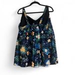 Aqua Eve  Tankini Swimsuit Sz 22W Tropical Floral Print Beach Vacation Cruise Photo 2