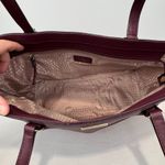 Kate Spade NWT New York Mulberry Red Leather Tote Bag With Gold Hardware & Zip C Photo 5