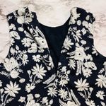 Theory Sleeveless Hodal Blouse Blue Floral Women M Old Money Summer Club Preppy Photo 3