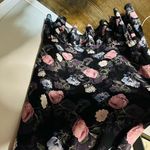 Nicholas Black Purple Floral 100% Silk Square Neckline A Photo 5