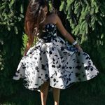 Anthropologie $670 EUC  x Shoshanna Color-Blocked Strapless Floral Ball Gown 0 Photo 0