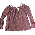 Anthropologie Eri + Ali Romana Off The Shoulder Top Lace Dusty Rose XS NWT Photo 3