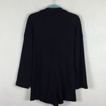 Princess Polly Mae Black Ribbed Long Sleeve Oversized Romper Loungewear Size 2 Photo 13