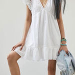 Anthropologie ruffle mini dress with lace Photo 0