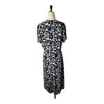 Pendleton Dress Women 6 Black Ivory Floral Print Fit And Flare Midi Preppy Boho Photo 2