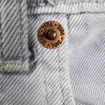 ZARA  Wide Leg Straight Fit Crop Raw Hem Jeans Button Fly Light Wash Size 2 Photo 7