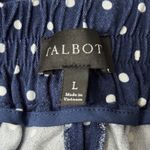 Talbots  Pants Large Blue White Polka Dot Pull On‎ Preppy Classic Workwear Chic Photo 5
