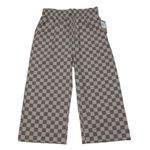 ALBION FIT Albion Audrey Wide Leg Pants Brown Checkers Womens Large High Waisted Relaxed Photo 2