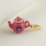 Juicy Couture RARE LIMITED EDITION Pink/Gold Tea Kettle- Bag or Necklace Charm Photo 2