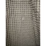 Uniqlo  Waffle Knit Dress Womens Medium Grey Crew Neck Long Sleeve Minimalist Photo 7