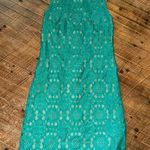 Eliza J  scoop neck green lace sleeveless royalcore 0 dress Photo 0