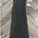 Say Yes To The Prom Embellished Sleeveless Strappy Gown Juniors' 11 Black Slit Photo 3