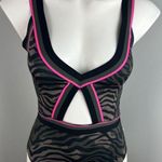 Sanctuary Here Kitty Kitty Cutout One Piece Animal Print Bathing Suit XS Photo 0