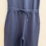Spanx AirEssentials Sleeveless Knit Jumpsuit Athleisure One Piece Navy Blue XL Photo 2