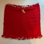 Red corduroy tube top Size L Photo 0